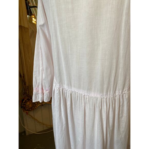 vintage 1980s pink cotton nightgown tommies cottagecore granny victorian m/l 38 - Picture 10 of 10